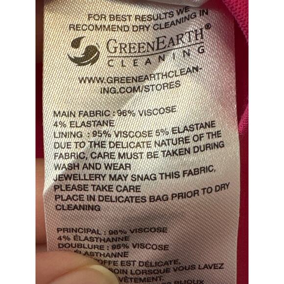 Roland Mouret Pink Stretch Cady Maxi Dress Size 2 Elegant Evening Gown - Picture 9 of 11